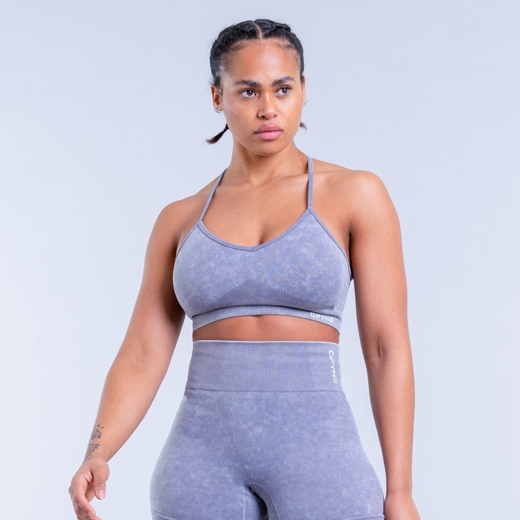 Soutien Gorge Sport Dfyne Valkyrie Acid Wash Grise Blanche Femme | NCN-5461053