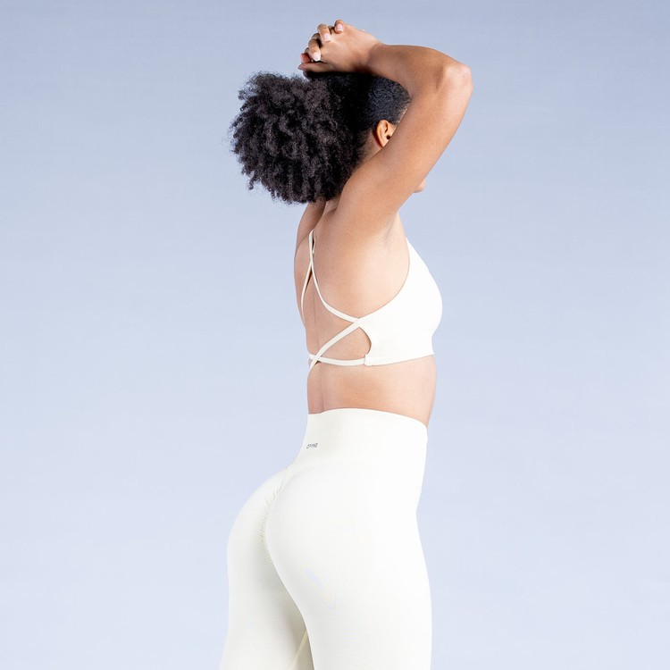 Soutien Gorge Sport Dfyne Dynamic Backless Blanche Femme | UDK-2599705