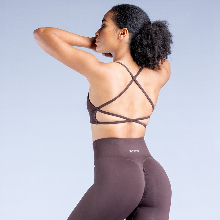 Soutien Gorge Sport Dfyne Dynamic Backless Chocolat Marron Femme | PTW-9470037