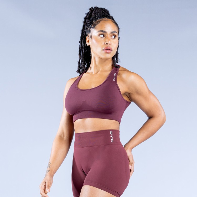 Soutien Gorge Sport Dfyne Dynamic Seamless Bordeaux Femme | LNA-9008221