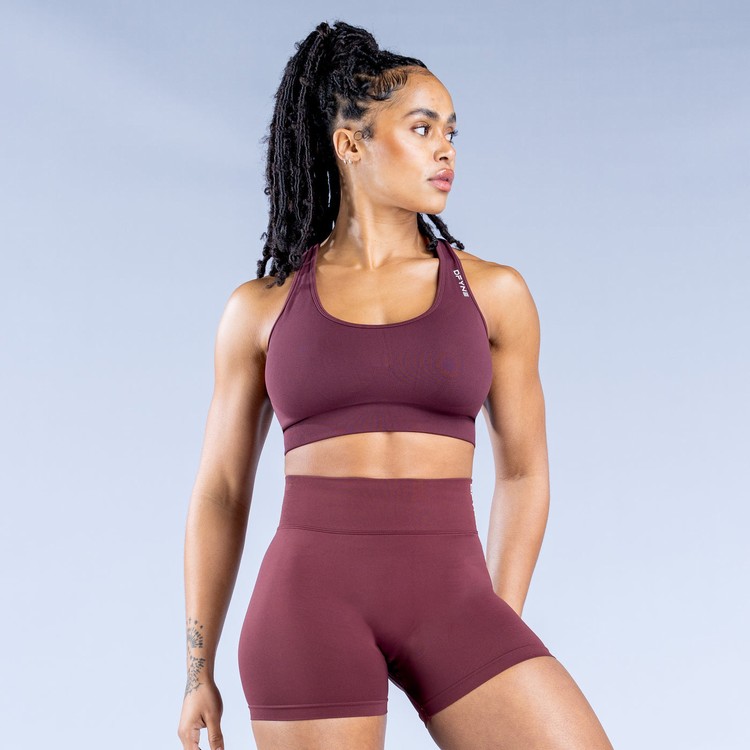 Soutien Gorge Sport Dfyne Dynamic Seamless Bordeaux Femme | LNA-9008221