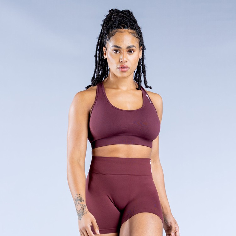 Soutien Gorge Sport Dfyne Dynamic Seamless Bordeaux Femme | LNA-9008221