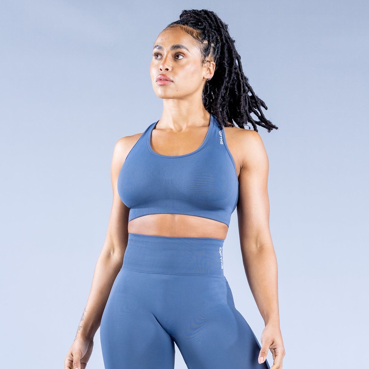 Soutien Gorge Sport Dfyne Dynamic Seamless Bleu Foncé Femme | OMI-2171373