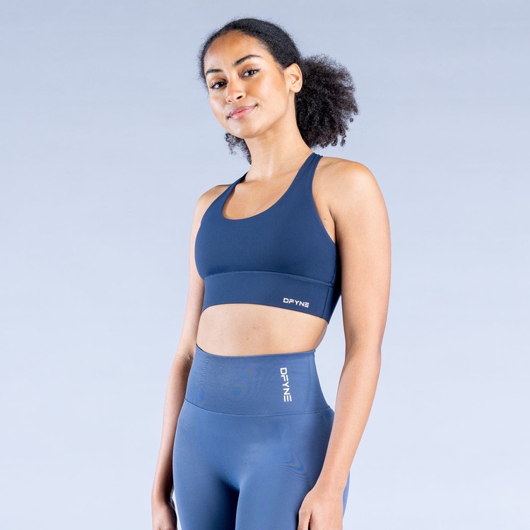 Soutien Gorge Sport Dfyne Origin Bleu Marine Femme | BCI-9798147