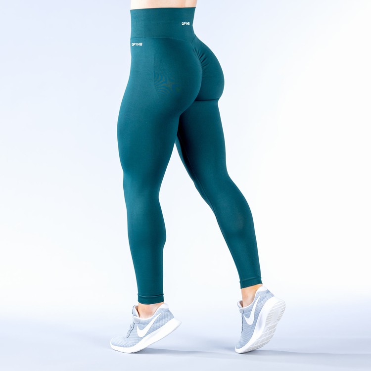 Leggings Dfyne Dynamic Turquoise Foncé Vert Femme | WYV-2811837