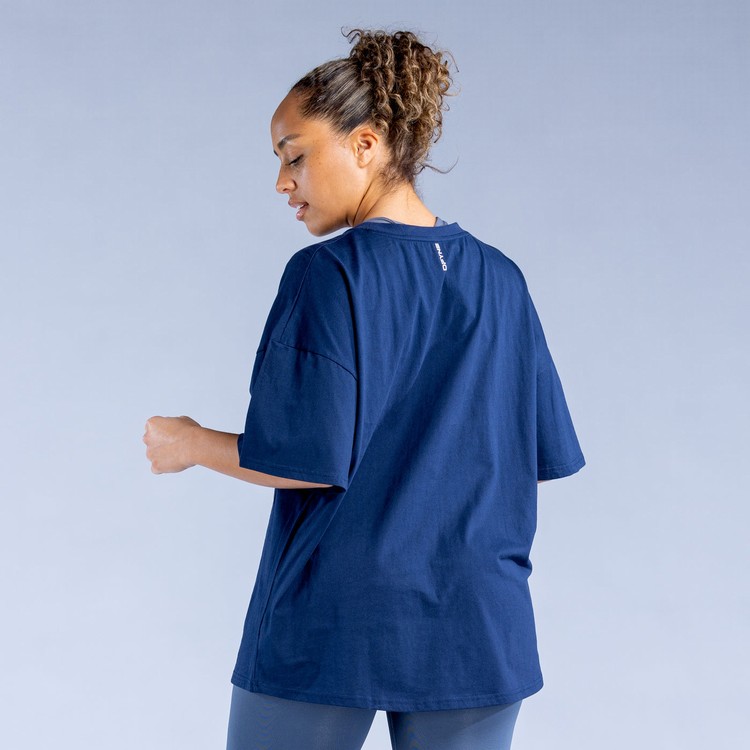 Sweats Dfyne Luxe Revive Oversized T Bleu Foncé Femme | FBH-9418461