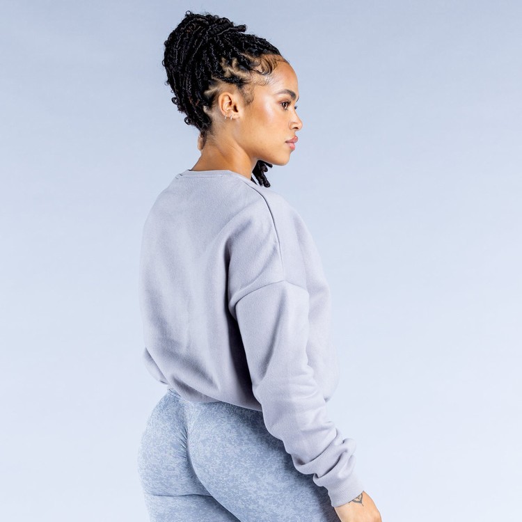 Sweats Dfyne Luxe | Revive Crop Grise Femme | NCI-7309760