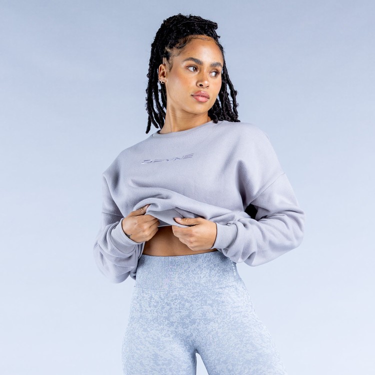 Sweats Dfyne Luxe | Revive Crop Grise Femme | NCI-7309760