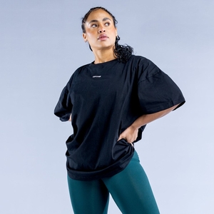 Sweats Dfyne Luxe Revive Oversized T Noir Femme | QWC-3116417