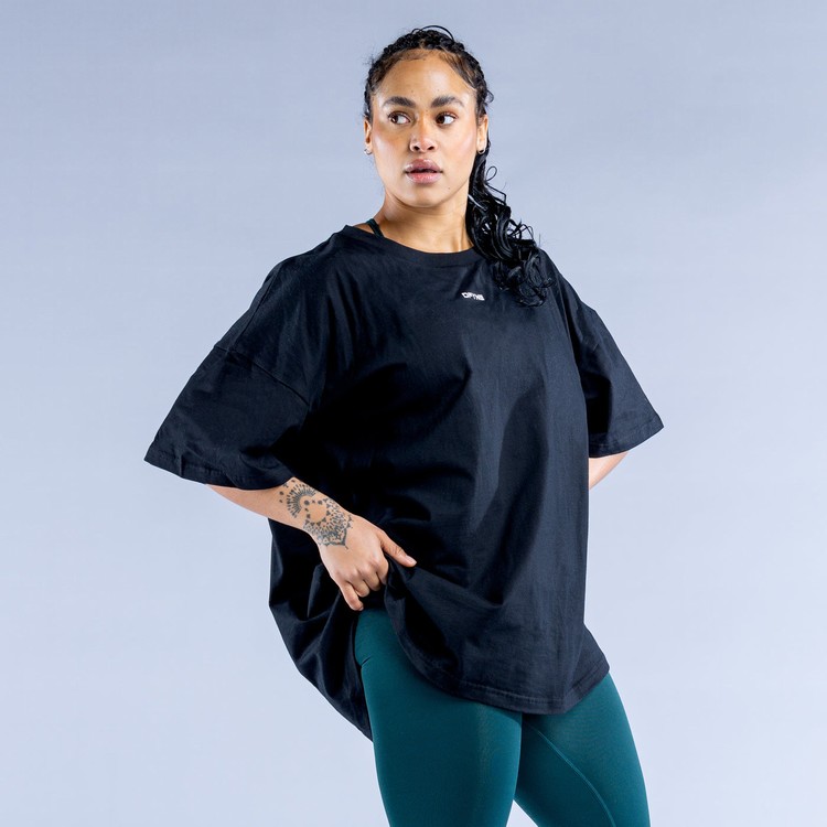 Sweats Dfyne Luxe Revive Oversized T Noir Femme | QWC-3116417