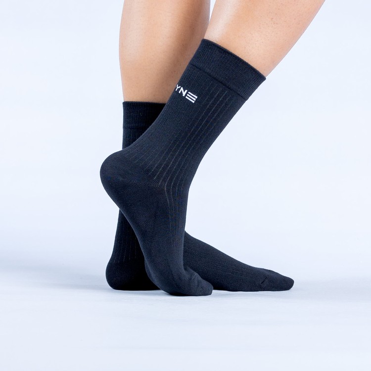 Chaussettes Dfyne Revive Crew Noir Femme | NJU-5311951