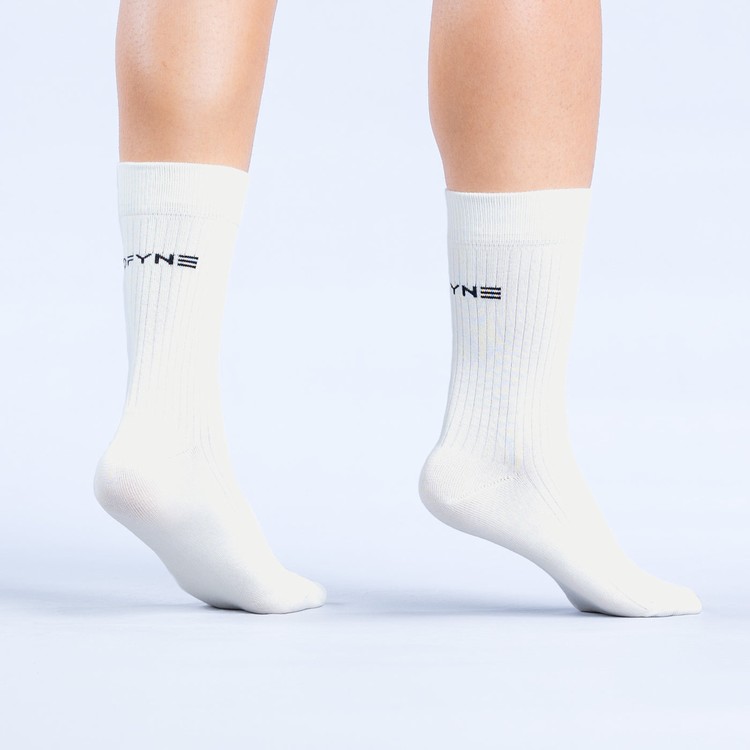 Chaussettes Dfyne Revive Crew Blanche Femme | BLL-0912602